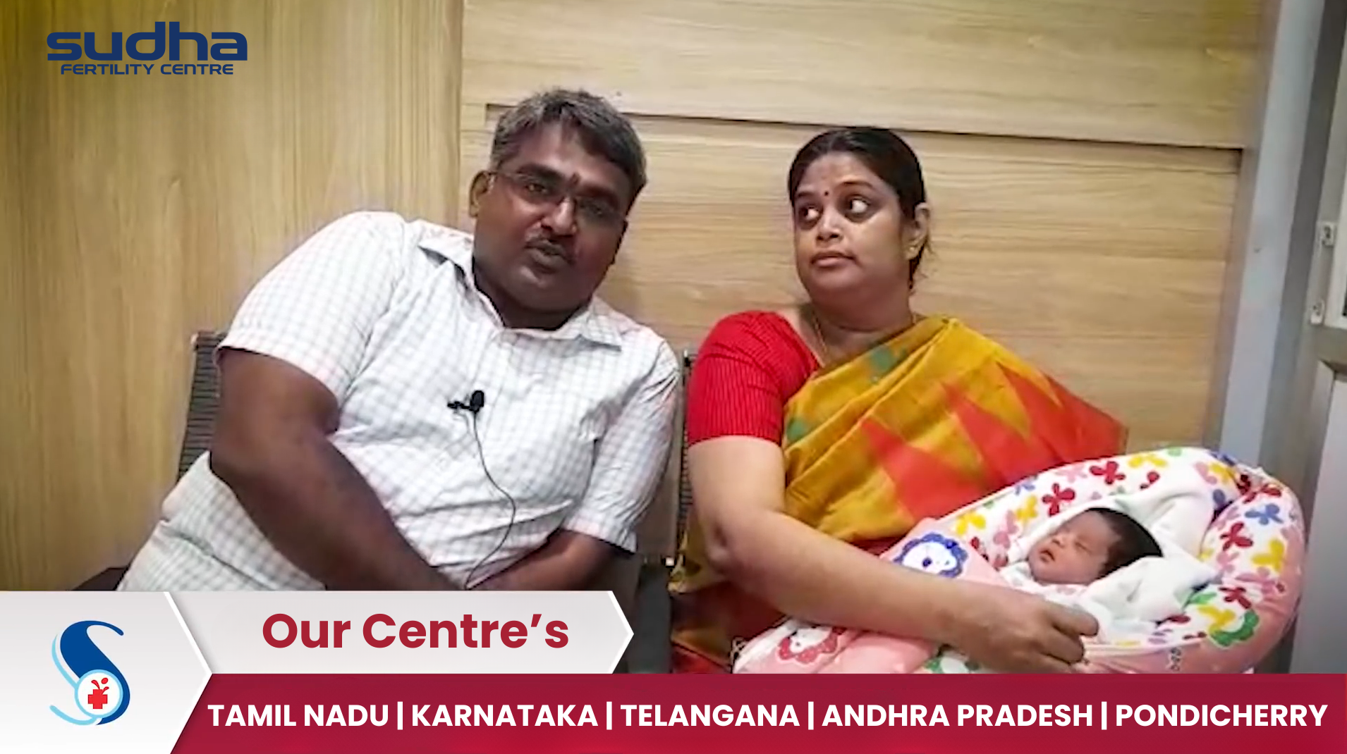 Happy Couples holding a baby girl at Sudha Fertility Centre Chennai - Available at Tamil Nadu, Karnataka, Pondicherry, Andhra Pradesh, and Telangana